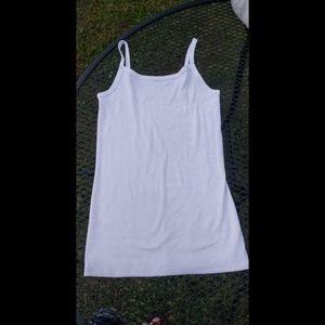 🤍4/$10🤍Ribbed White Basic Tank w/ Back Tank